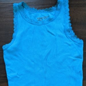 Girls lacy camisole blue